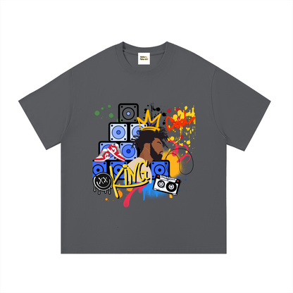 Graffiti Black King Graphic Essential Cotton T-Shirt