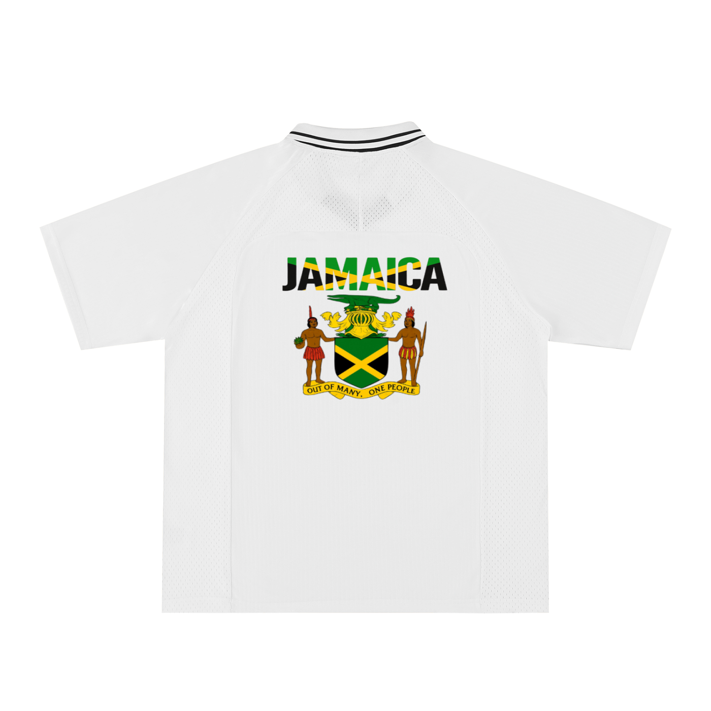 Jamaican Flag Themed Graphic V-Neck Soccer Jersey