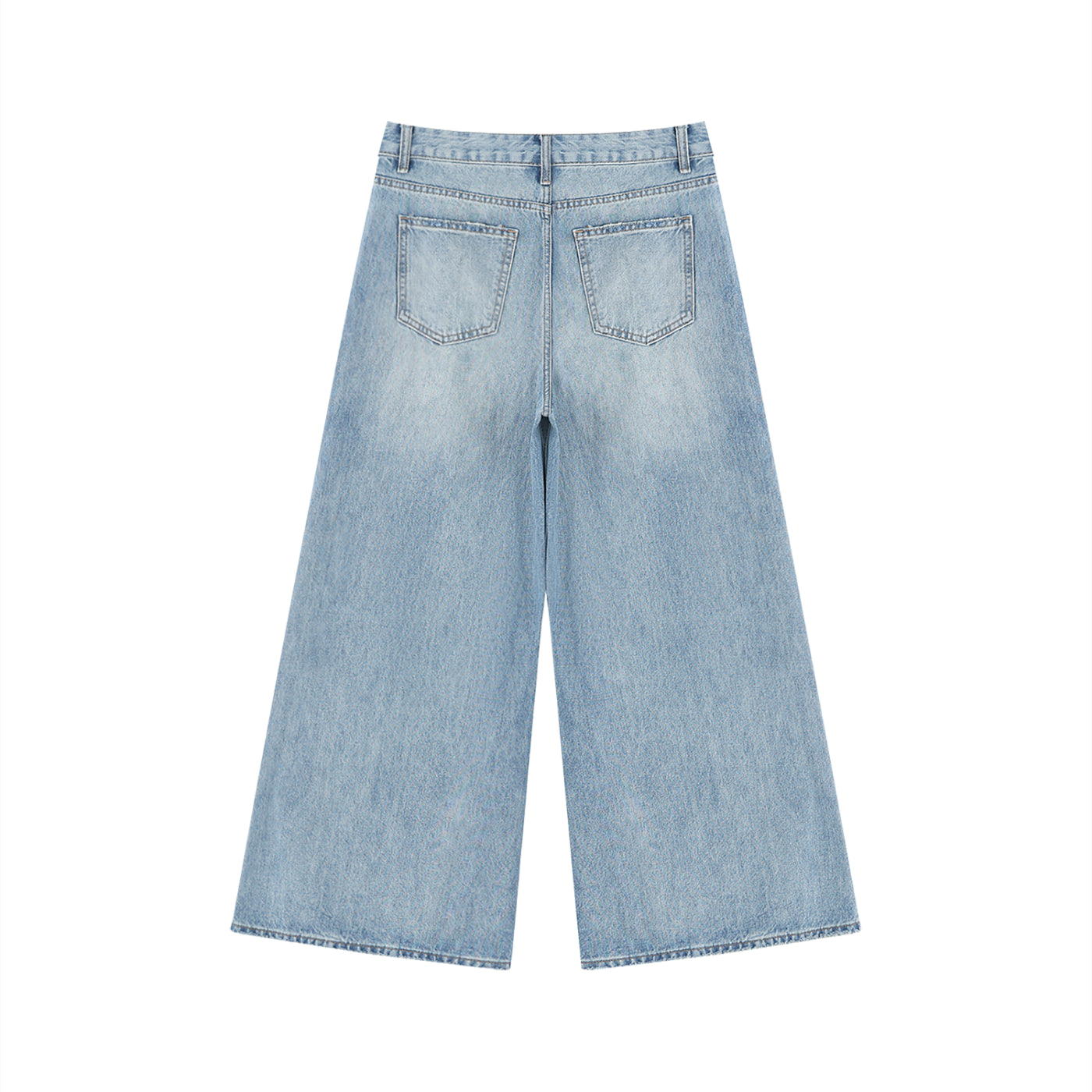 Afro Queen Graphic Women's Vintage Wash Distressed Wide Leg Jeans
