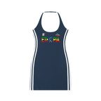 Ethiopia Flag Art Women's Binding Tight Halter Dress