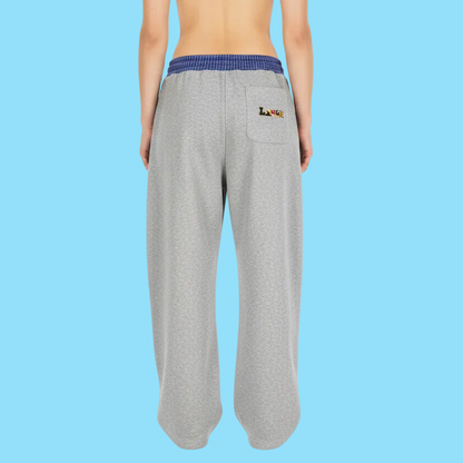 Plaid Waistband Barrel Sweatpants