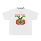 Bolivia Flag Themed Unisex Striped V-Neck Soccer Jersey