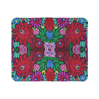 Vibrant Floral Mosaic Sherpa Blanket — Plush Fleece Throw Printify
