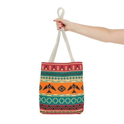 Southwestern Pattern Tote Bag - Native-Inspired Aztec Eagle Print