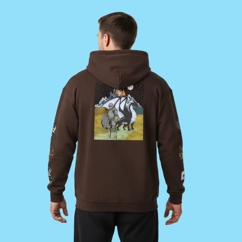 Medieval Themed Hoodie, Knights and Dragon Fans, Unisex Sweatshirt, Cosplay Costume Printify