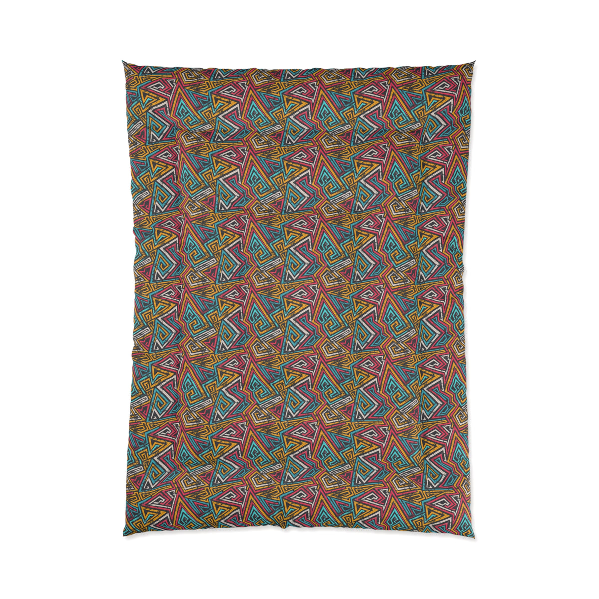 Colorful Geometric Comforter, Bohemian Bedding, Cozy Bedroom Decor, Home Textile Gift Printify