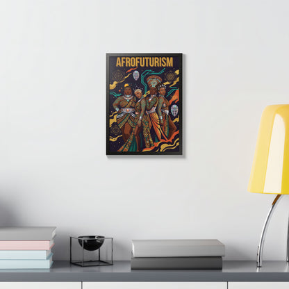 Afrofuturism Framed Poster — Vibrant Afrocentric Sci‑Fi Art Print