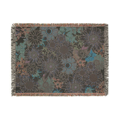 Sunflower Woven Throw Blanket — Cozy Floral Tapestry for Living Room & Gift
