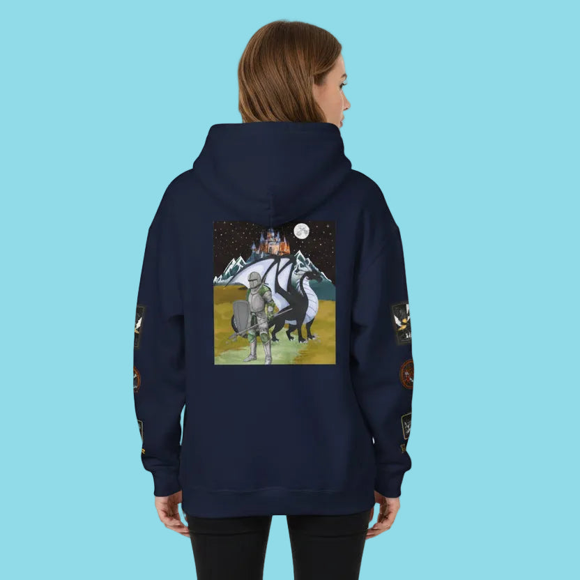 Medieval Themed Hoodie, Knights and Dragon Fans, Unisex Sweatshirt, Cosplay Costume Printify
