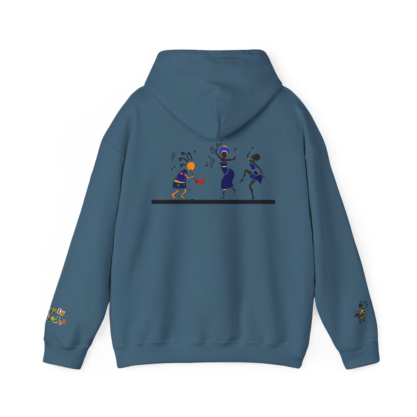 Ethnic Streetwear Unisex Heavy Blend, Hand-Drawn Tribal Music Art, Daily Wear