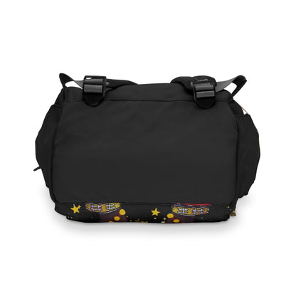 Ethnic Cosmic Themed Multifunctional Diaper Backpack - Stylish & Versatile Baby Bag