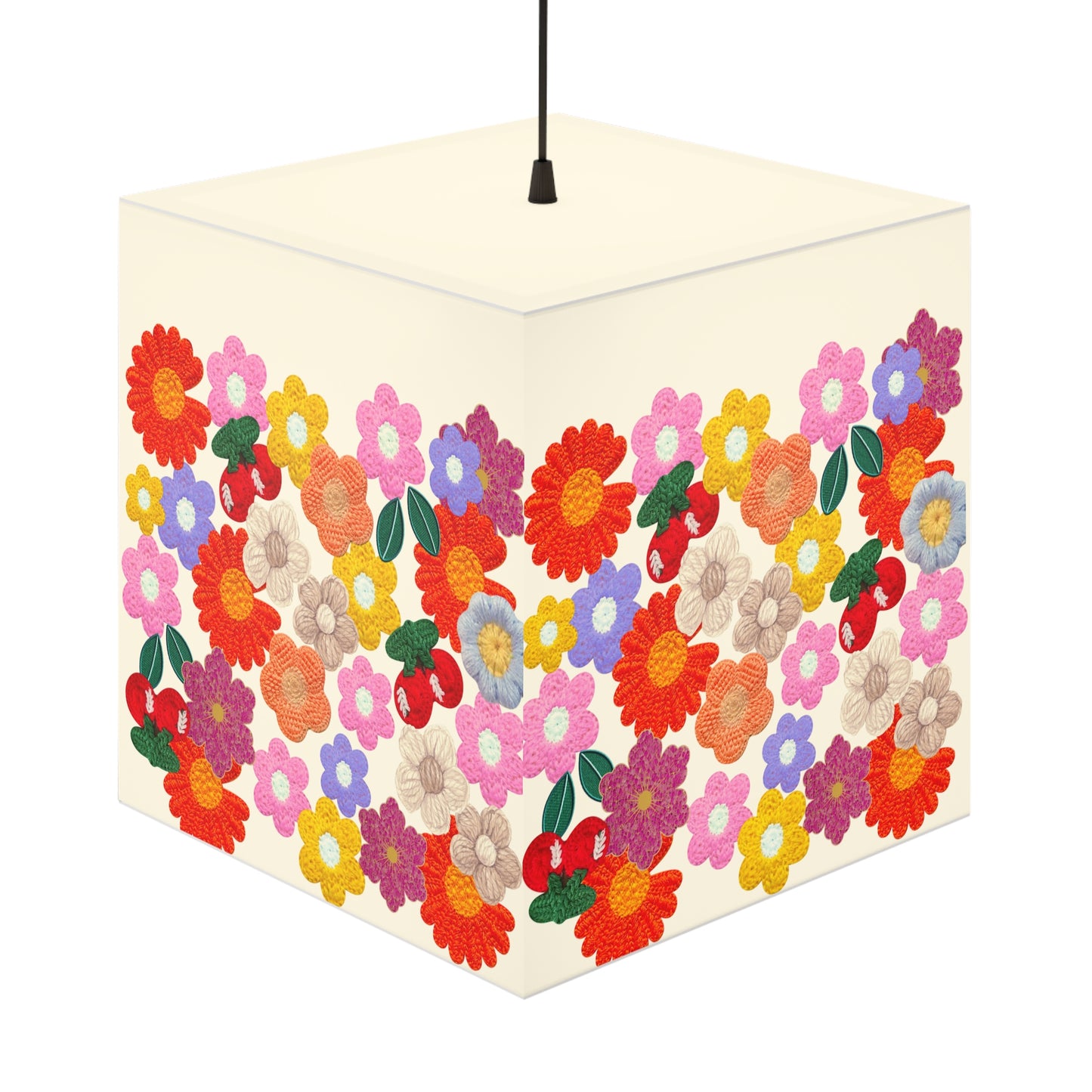 Floral Cube Lamp — Colorful Daisy Light Cube for Bedroom & Nursery