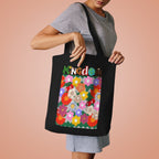 Floral Tote Bag — Colorful Retro Flower Market Bag Printify