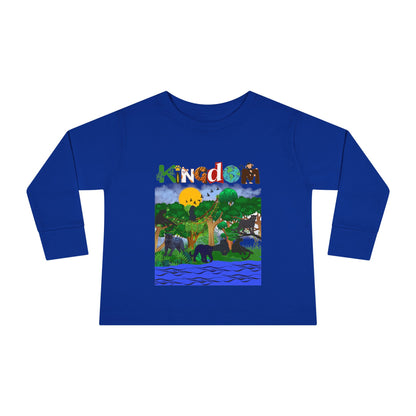 Panther Themed Toddler Tee, Wildlife Graphic Long Sleeve Shirt, Jungle Cat Children's Top