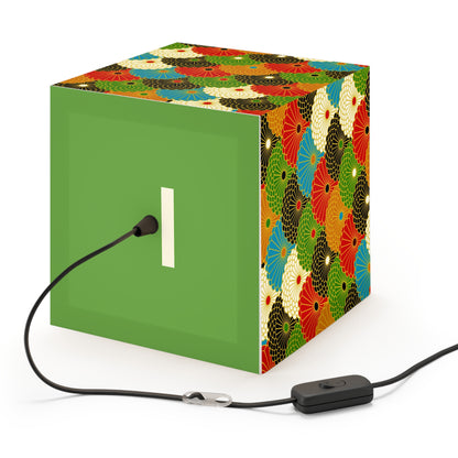Japanese Fan Pattern Light Cube Lamp — Colorful Scallop Decorative Night Light