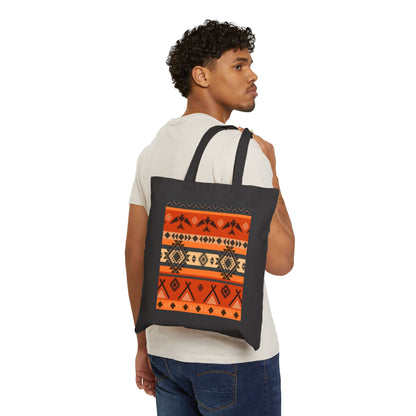 Southwestern Aztec Pattern Cotton Tote Bag