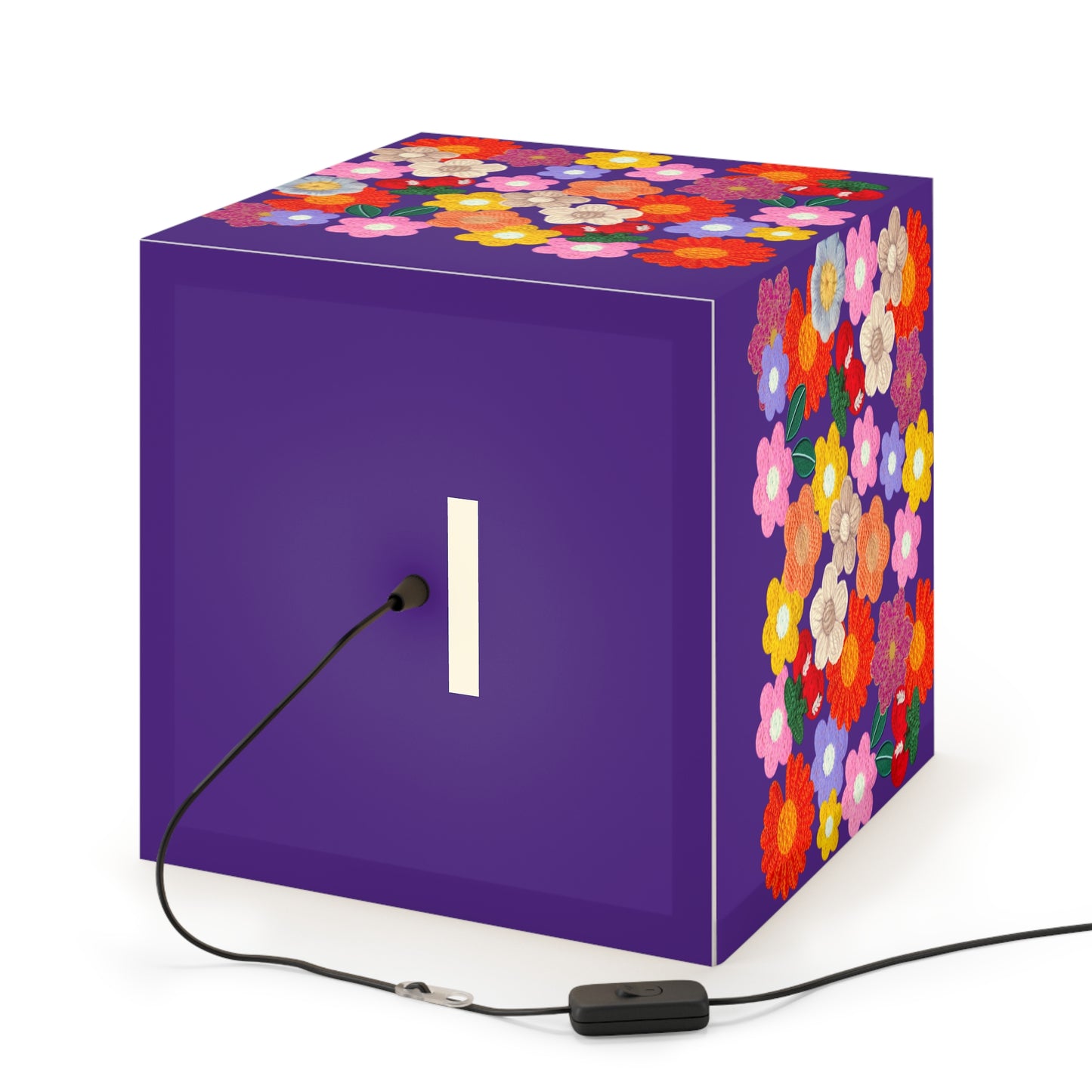 Floral Cube Lamp — Colorful Daisy Light Cube for Bedroom & Nursery