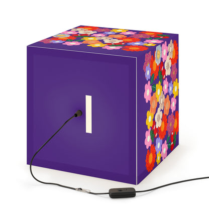 Floral Cube Lamp — Colorful Daisy Light Cube for Bedroom & Nursery