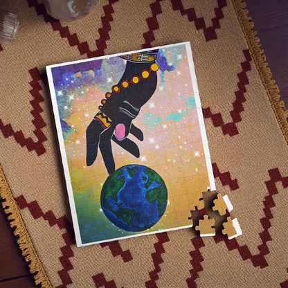 Earth Hand Illustration Puzzle - 110 to 1014 Pieces, Vibrant World Artwork