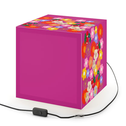 Floral Cube Lamp — Colorful Daisy Light Cube for Bedroom & Nursery
