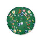 Floral Tufted Floor Pillow - Round Cushion for Cozy Decor Printify