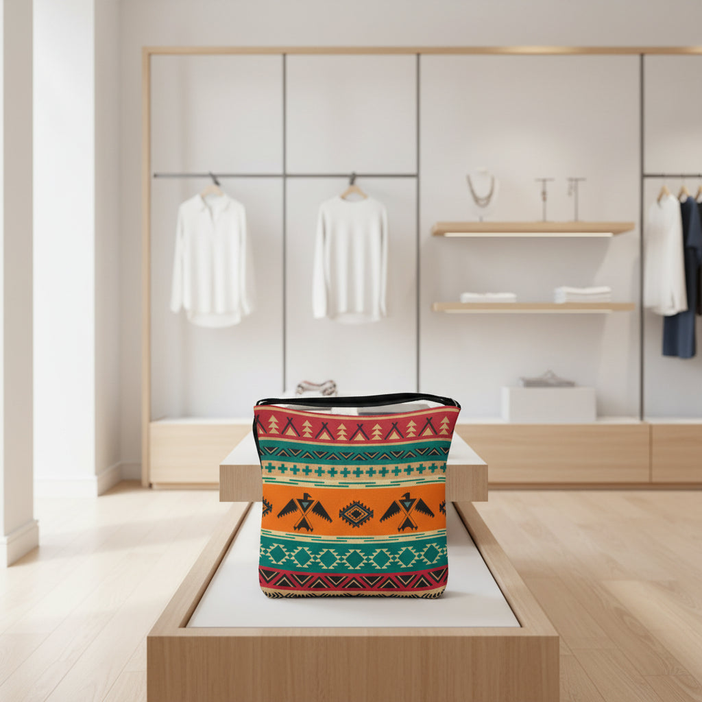 Southwestern Pattern Tote Bag - Native-Inspired Aztec Eagle Print