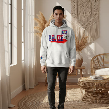 Belize Flag Themed Graphic Oversize Fleeced Unisex  Hoodie