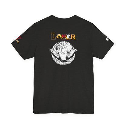 Loner Unisex Jersey Tee, Unique Hand with Eye Graphic, Moray Eels Shirt, Eye-Catching T-Shirt