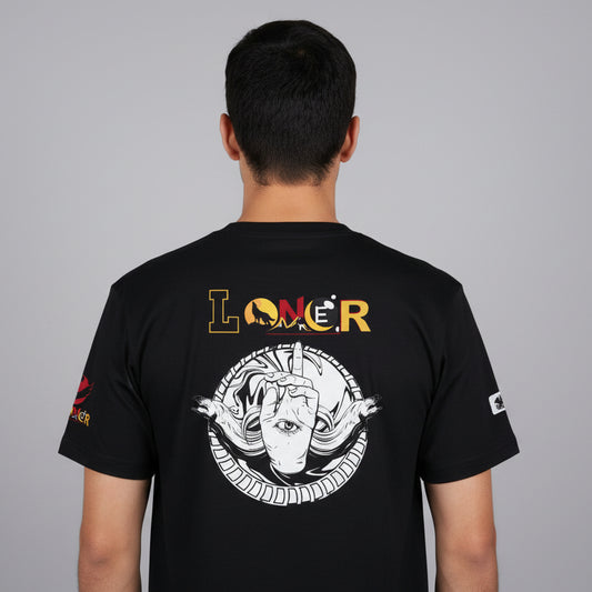 Loner Unisex Jersey Tee, Unique Hand with Eye Graphic, Moray Eels Shirt, Eye-Catching T-Shirt