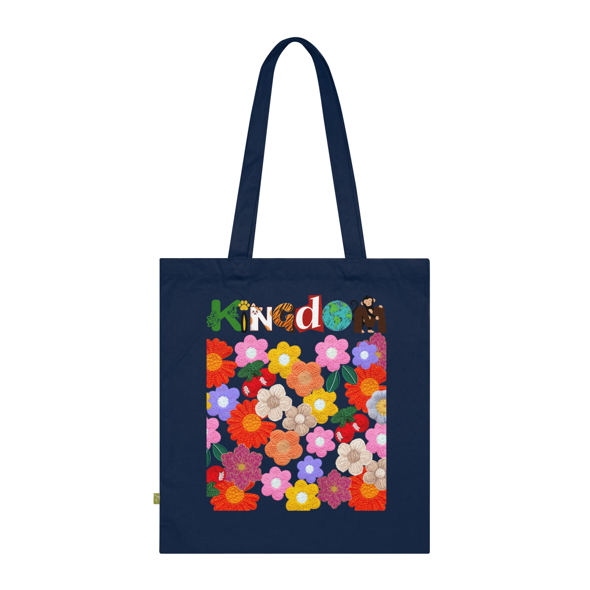 Kindness Floral Tote Bag – Colorful Organic Cotton Market Bag Printify