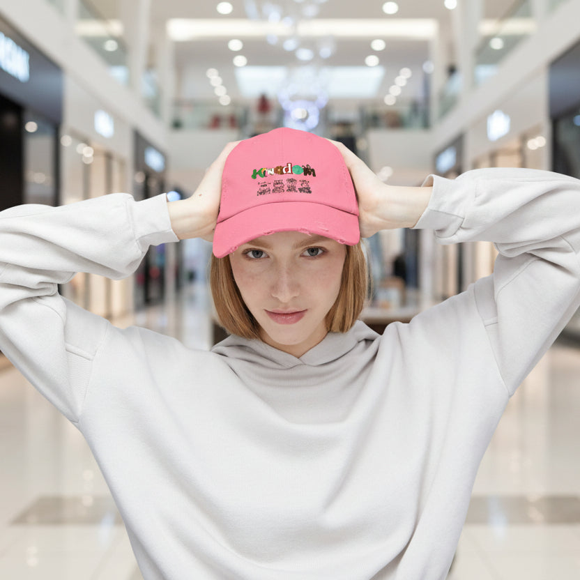 Graphic animal-themed Unisex Distressed Cap Printify