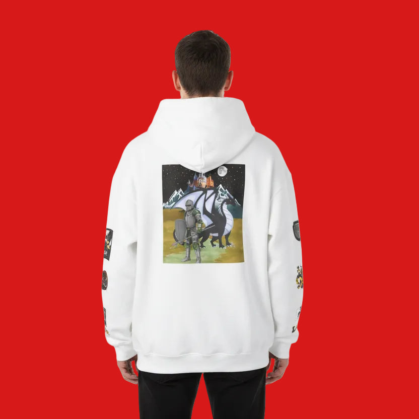 Medieval Themed Hoodie, Knights and Dragon Fans, Unisex Sweatshirt, Cosplay Costume Printify
