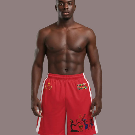 Afro Dance Men's Jogger Shorts - Happily Celebrating Heritage