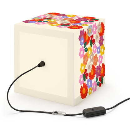 Floral Cube Lamp — Colorful Daisy Light Cube for Bedroom & Nursery