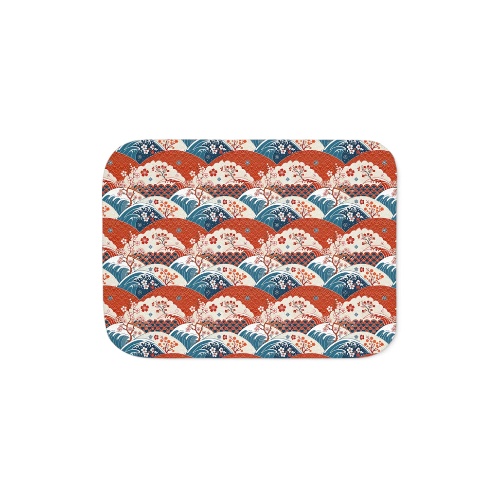 Sherpa Blanket, Asia Inspired Cozy Design Printify