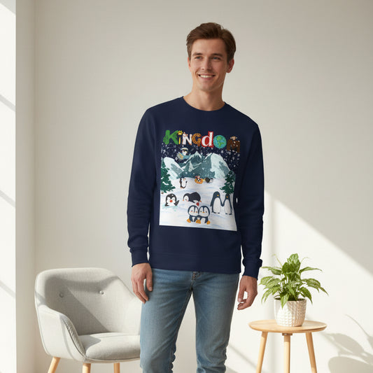 Arctic Animals, Penguins  Graphic Unisex Sweatshirt, Winter Jumper, Animal Lover Gift