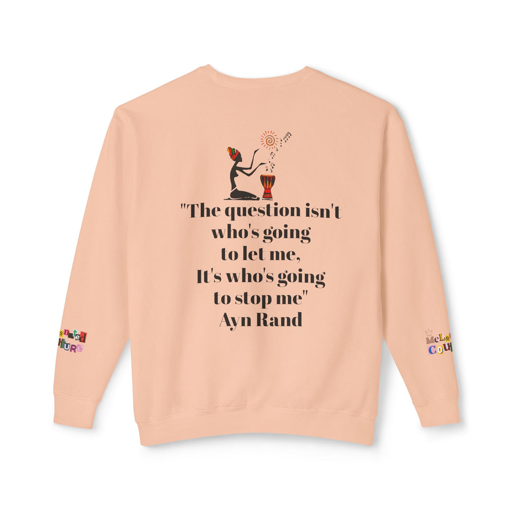 Afrocentric Graphic Sweatshirt - Black Art Unisex Lightweight Crewneck Printify