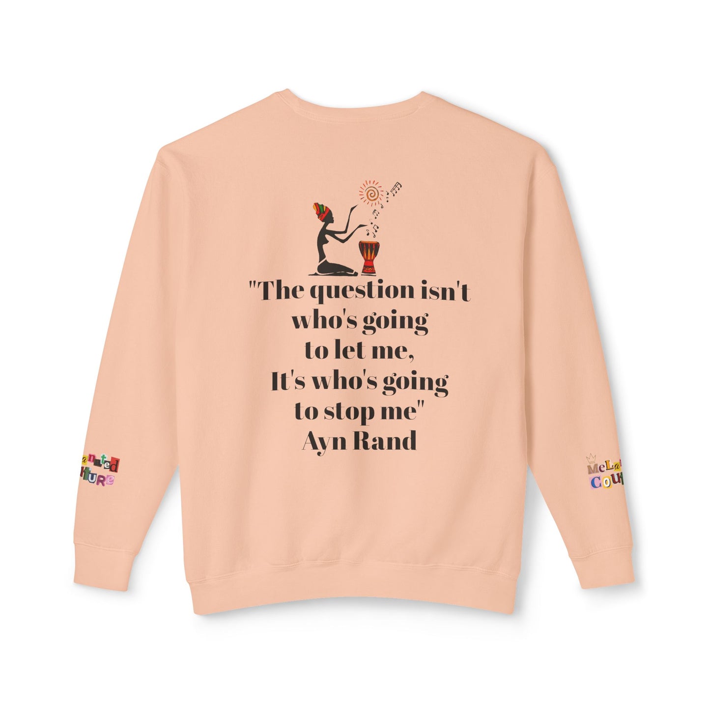 Afrocentric Graphic Sweatshirt - Black Art Unisex Lightweight Crewneck