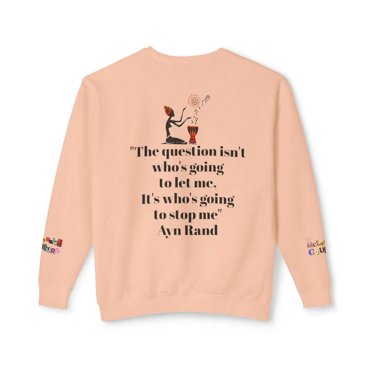 Afrocentric Graphic Sweatshirt - Black Art Unisex Lightweight Crewneck Printify