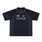 Unisex Graphic V-Neck Soccer Jersey Featuring a Cuba Flag Design ODMPOD