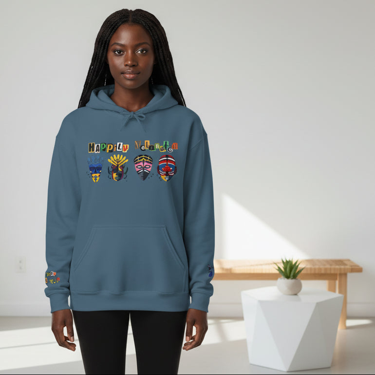 Ethnic Streetwear Unisex Heavy Blend, Hand-Drawn Tribal Music Art, Daily Wear Printify