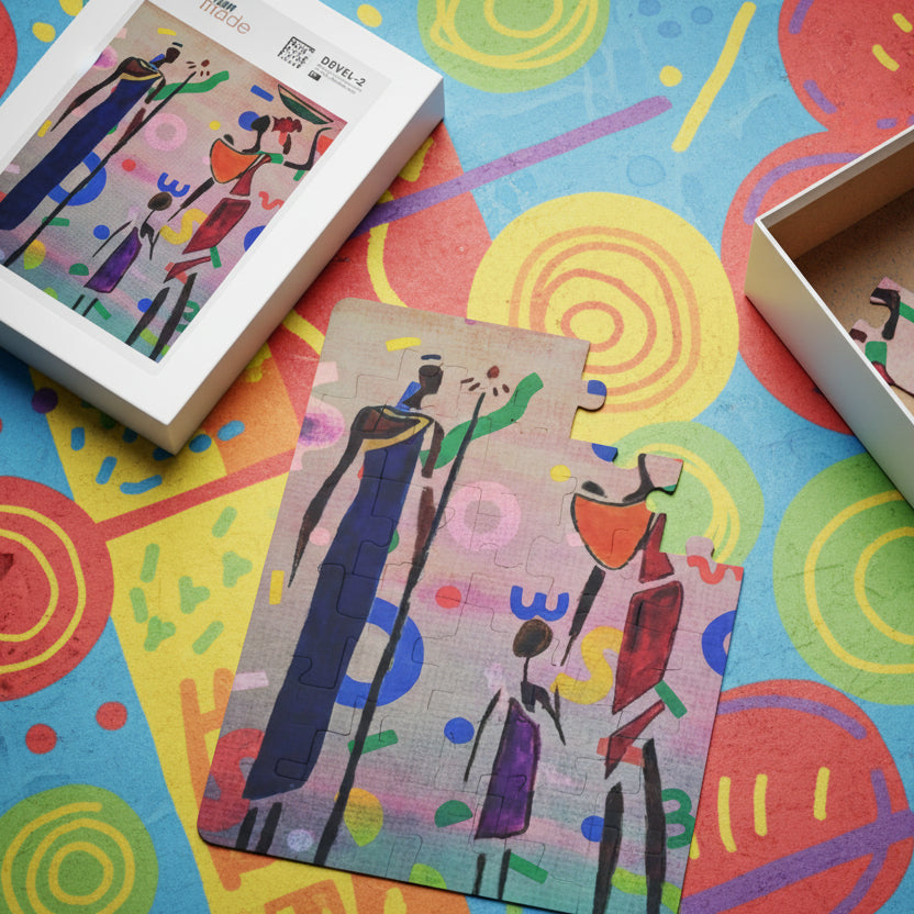 Kids' 30-Piece Puzzle - Colorful Cultural Artwork for Learning and Fun Printify