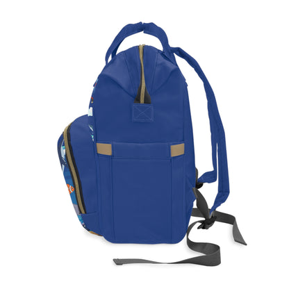 Aquatic Animals Themed Adventure Multifunctional Diaper Backpack