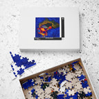 Artistic African Abstract Landscape Puzzle - Unique Design, Multiple Sizes Printify