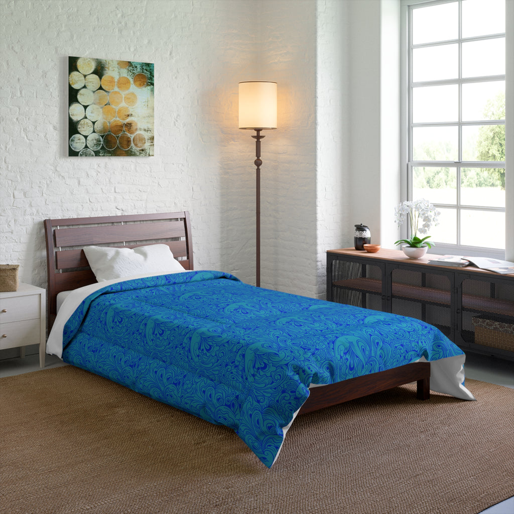 Floral Comforter, Botanical Bedding, Cozy Duvet Cover, Flower Print Quilt, Home Bedroom Decor Printify