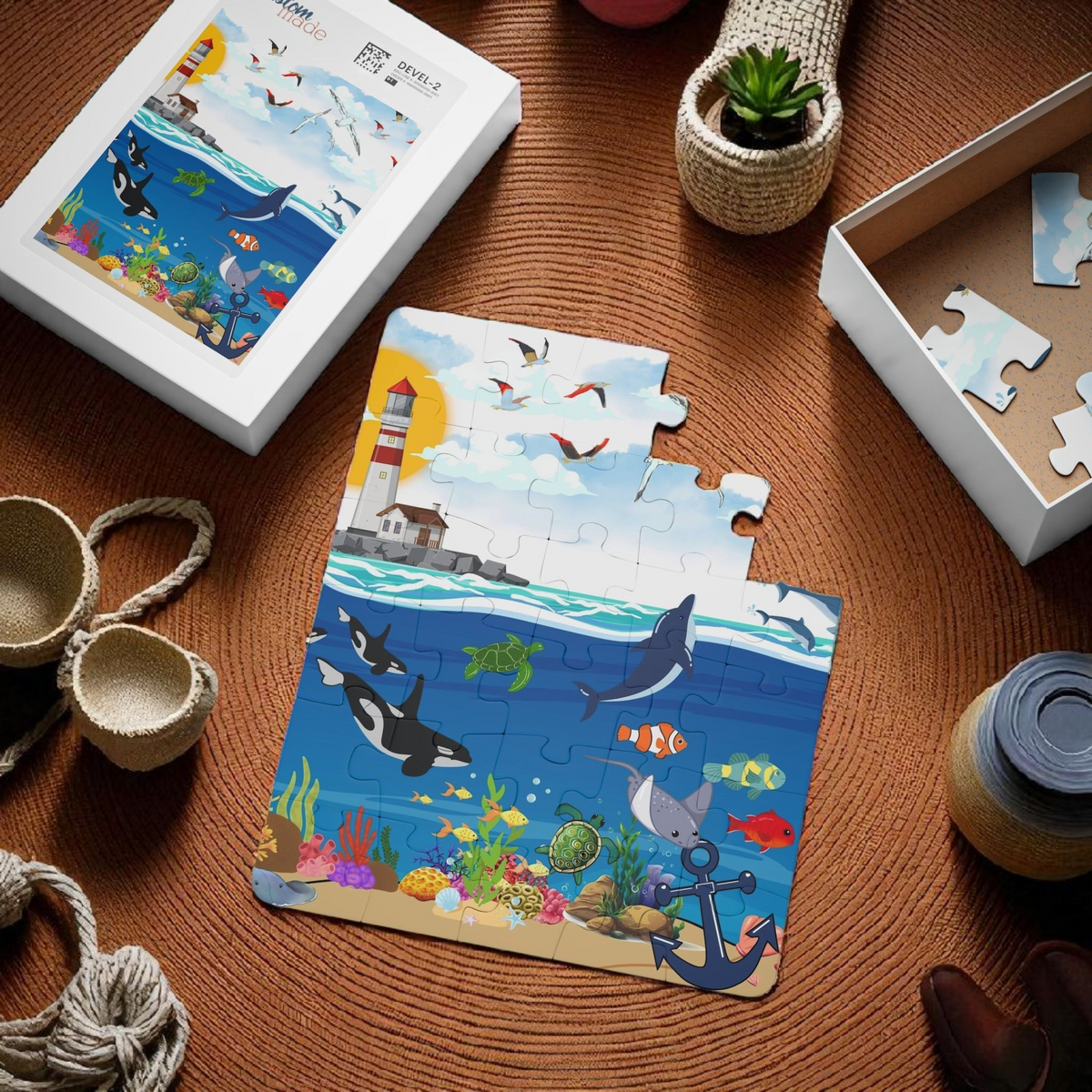 Ocean Adventure Kids' Puzzle - 30-Piece Jigsaw for Fun Learning Printify