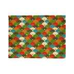 Retro Fan Pattern Polyester Blanket — Colorful Geometric Throw for Living Room & Gift Printify