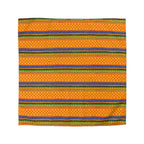 Striped Tribal Pattern Duvet Cover — Boho Orange Microfiber Bedding Printify