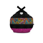 Boho Afro Music Backpack, Music Lover Bag, Cartoon Print Rucksack Printify