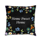 Floral Home Sweet Home Square Pillow - Cozy Decor for Living Room & Bedroom Printify